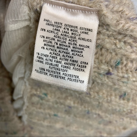 Anthro. Charlie & Robin Ruffle Baseball Cardigan - Picture 7 of 9